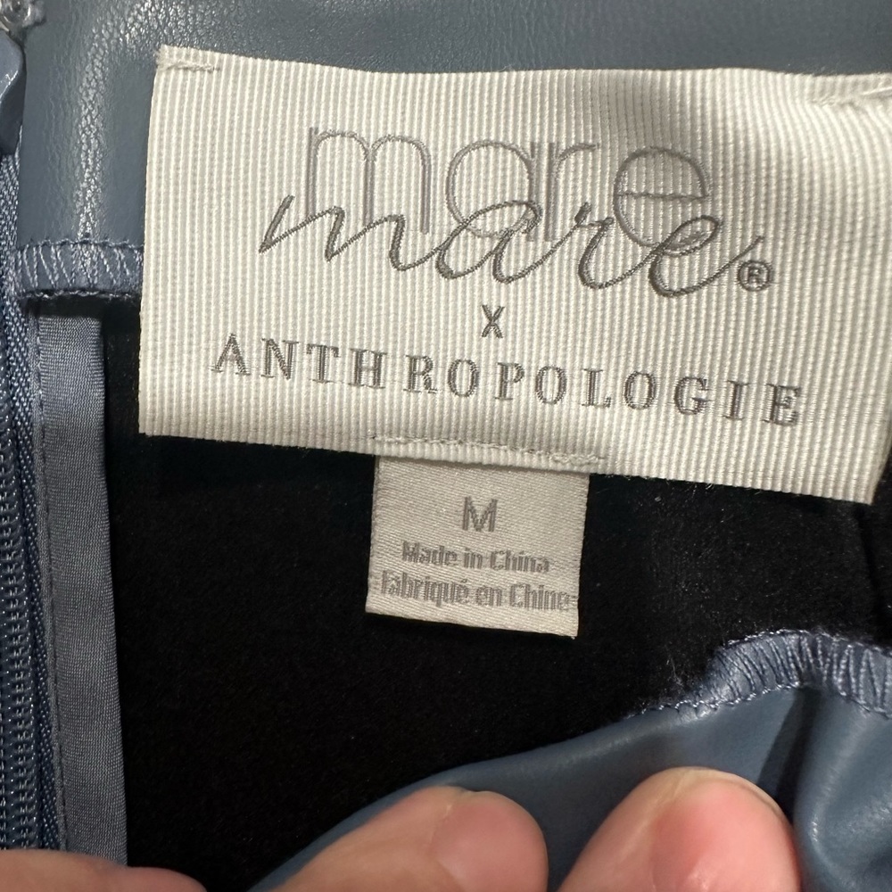 Mare Mare by Anthropologie Slate Faux Leather Maxi Skirt-Size Medium - Picture 7 of 11